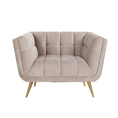 Fauteuil Huxley Khaki velvet / Brushed gold (Quartz Khaki 903) - Richmond Interiors