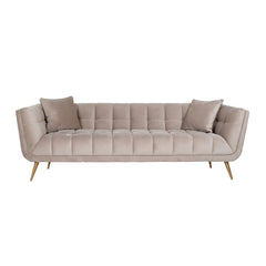 Sofa Huxley Khaki velvet / Brushed gold (Quartz Khaki 903) - Richmond Interiors