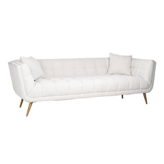 Couch Huxley White Bouclé / brushed gold (Copenhagen 900 Bouclé White) - Richmond Interiors