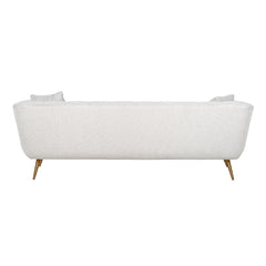 Couch Huxley White Bouclé / brushed gold (Copenhagen 900 Bouclé White) - Richmond Interiors