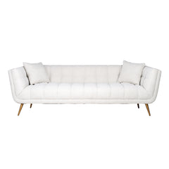 Couch Huxley White Bouclé / brushed gold (Copenhagen 900 Bouclé White) - Richmond Interiors