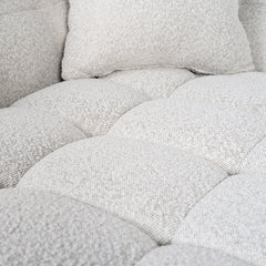 Couch Huxley White Bouclé / brushed gold (Copenhagen 900 Bouclé White) - Richmond Interiors