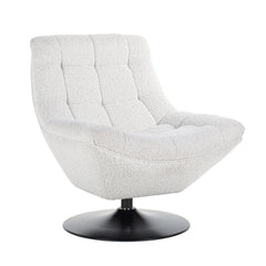 Draaifauteuil  Richelle White Bouclé fire retardant (Copenhagen 900 Bouclé White) - Richmond Interiors