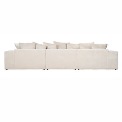 Bank Alcazar 3-zits + lounge links/rechts white chenille (Bergen 900 white chenille) - Richmond Interiors