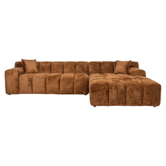 Bank Cube lovely cinnamon 3-seater + lounge right - Richmond Interiors