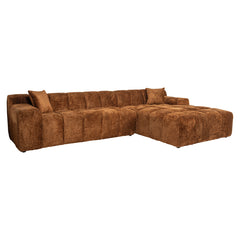 Sofa Cube lovely cinnamon 3-seater + lounge right - Richmond Interiors