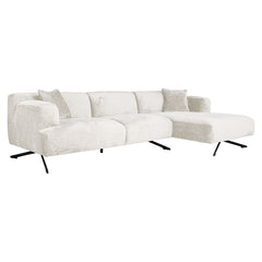 Couch Donovan 3-seats + lounge right (Fusion cream 02) - Richmond Interiors