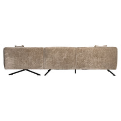 Bank Donovan 3-zits + lounge rechts (Bergen 104 taupe chenille) - Richmond Interiors