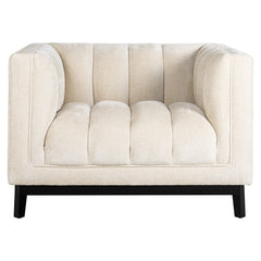 Fauteuil Beaudy white chenille fire retardant (FR-Bergen 900 white chenille) - Richmond Interiors