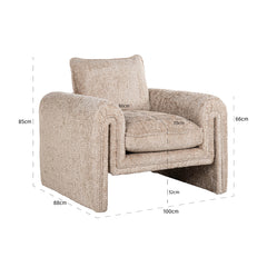 Fauteuil Sandro beige (Be Lovely 170 Beige) - Richmond Interiors