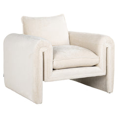 Fauteuil Sandro white chenille (Bergen 900 white chenille) - Richmond Interiors