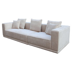 Sofa Lusso 3-Sitzer beige Chenille (Niagara 902 beige) - Richmond Interiors