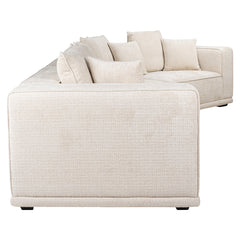 Sofa Lusso 4-seater beige chenille (Niagara 902 beige) - Richmond Interiors