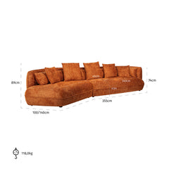 Sofa Rodina lovely pumpkin (Be lovely 51 pumpkin) - Richmond Interiors