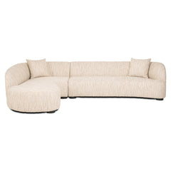 Sofa Pandora beige angora lounge left - Richmond Interiors