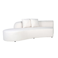 Bank Grayson ottoman links white furry|doorgestoffeerd (Himalaya 900 white furry) - Richmond Interiors