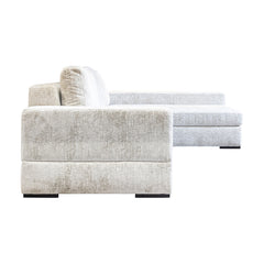 Sofa Pasha pearl island 3-seater + lounge right fully upholstered - Richmond Interiors