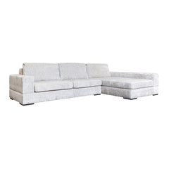 Sofa Pasha pearl island 3-seater + lounge right fully upholstered - Richmond Interiors