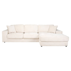 Sofa Santos 2,5-seater + lounge right beige niagara (Niagara 902 beige Chenille) - Richmond Interiors