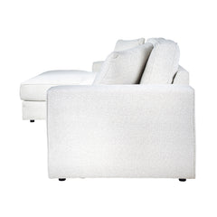 Bank Santos lounge links + 2,5-zits white bouclé (Copenhagen 900 Bouclé White) - Richmond Interiors