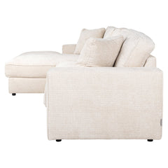 Sofa Santos lounge left + 2,5-seater beige niagara (Niagara 902 beige Chenille) - Richmond Interiors