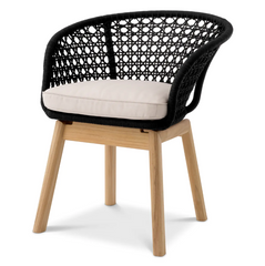 Trinity garden chair black - Eichholtz