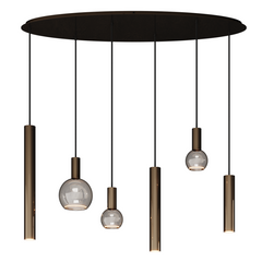 Riva hanglamp ovaal 120cm - 6 lampen - ZTaHL