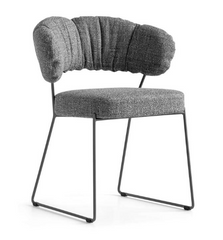 Quadrotta eetkamerstoel Bouclé Antraciet - Calligaris