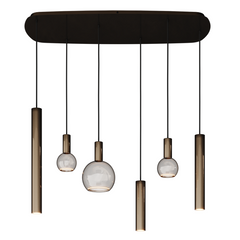 Riva hanglamp deens ovaal 110cm - 6 lampen - Ztahl