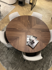 Amalfi ronde eettafel 160 cm walnut - The Grand Interior