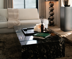 Salontafel Cube Graniet Cosmos Black 200x90x40 cm - Abitare Collection