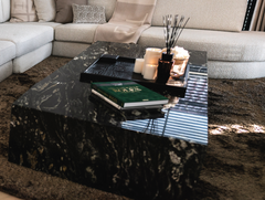 Salontafel Cube Graniet Cosmos Black 200x90x40 cm - Abitare Collection