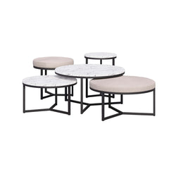 Adara salontafel Ø80 Nero Marquina marmer - WR Inspired