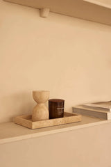 Travertine Candle Holder Ø8x14cm - Mooisa