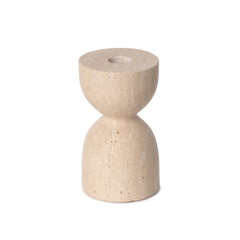 Travertine Candle Holder Ø8x14cm - Mooisa