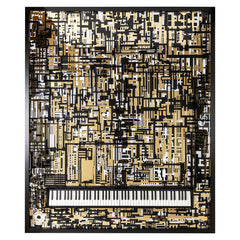 Wall art Piano Wibi (Black/gold) - Richmond Interiors