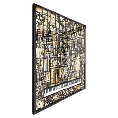 Wall art Piano Wibi (Black/gold) - Richmond Interiors