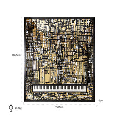 Wall art Piano Wibi (Black/gold) - Richmond Interiors