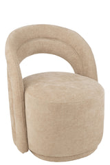 Accent Chair Textile Beige