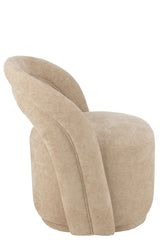 Accent Chair Textile Beige