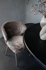 Ares Grey dining chair aphrodite 7 mocco clay leg