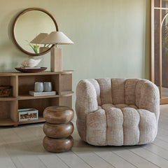 Arosa Swivel Armchair Natural