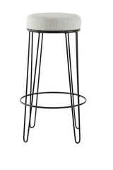 Bar stool ÃƒËœ41x73 cm ALICE bouclÃƒÂ© cream-black