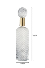 Bottle+Stop Deco Relief Glass Transparent Large