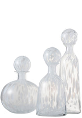 Bottle+Stop Dot Decorative High Glass Transparent/White Large