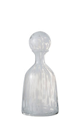 Bottle+Stop Dot Decorative Low Glass Transparent/White Small
