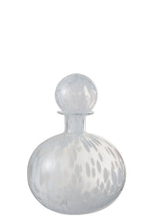 Bottle+Stop Dot Decorative Rond Glass Transparent/White