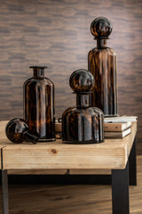 Bottle+Stop Speck Decorative Glass Brown/Black Large