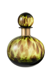 Bottle+Stop Speck Decorative Glass Green/Black/Gold Small