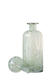 Bottle+Stop Speck Decorative Glass Green/White Large
